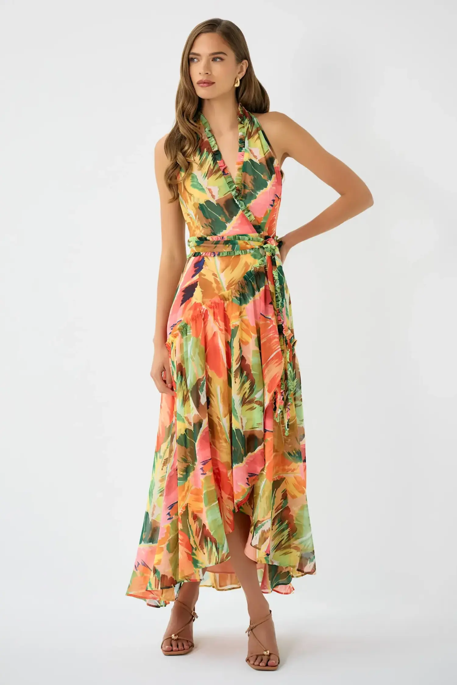 ボ*ん様 FRILLTEE FROLICPRINT soorploom 2025 Fredy Dress - Tulips in Little Rock