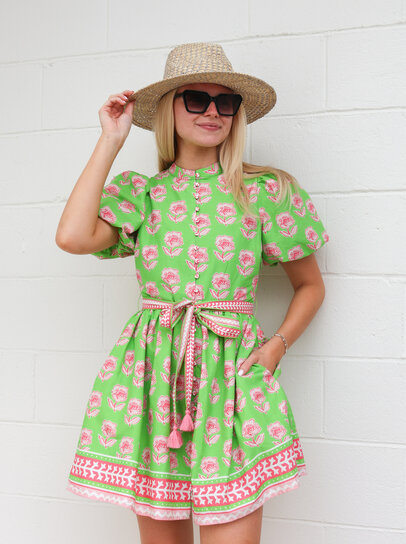 tcec green dress TCEC Zipper Front Hunter Green Bubble Dress Simply Dixie Boutique Large