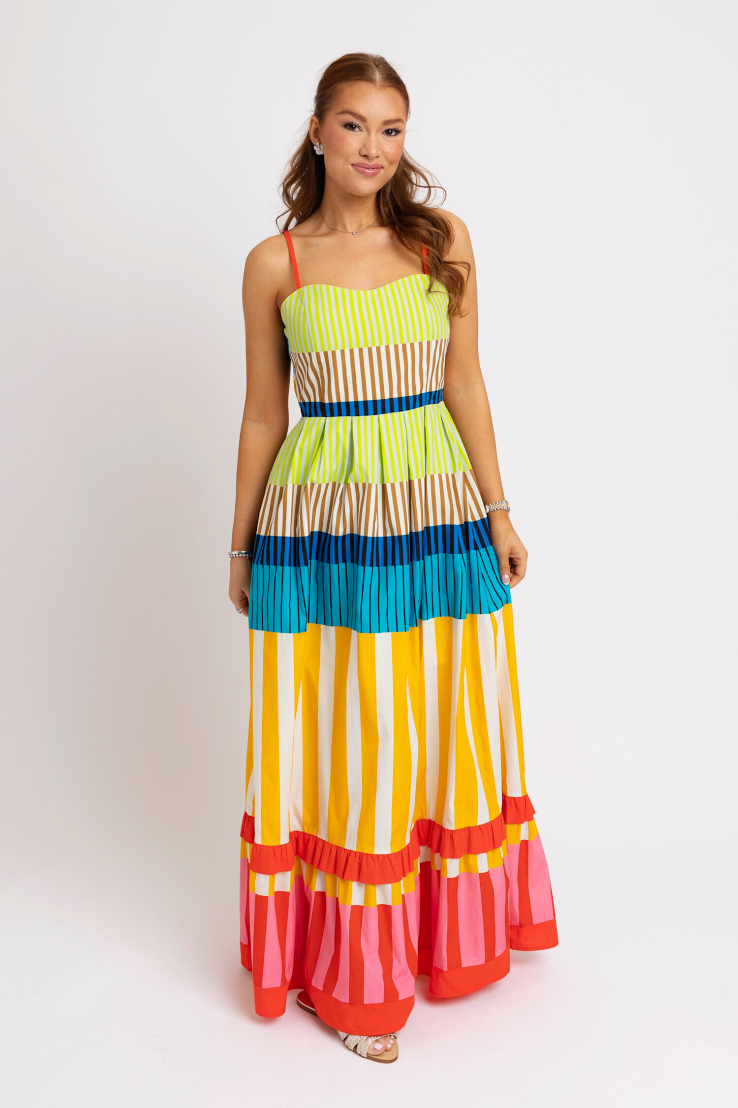 Karlie Jacie Stripe Maxi Dress - Tulips in Little Rock