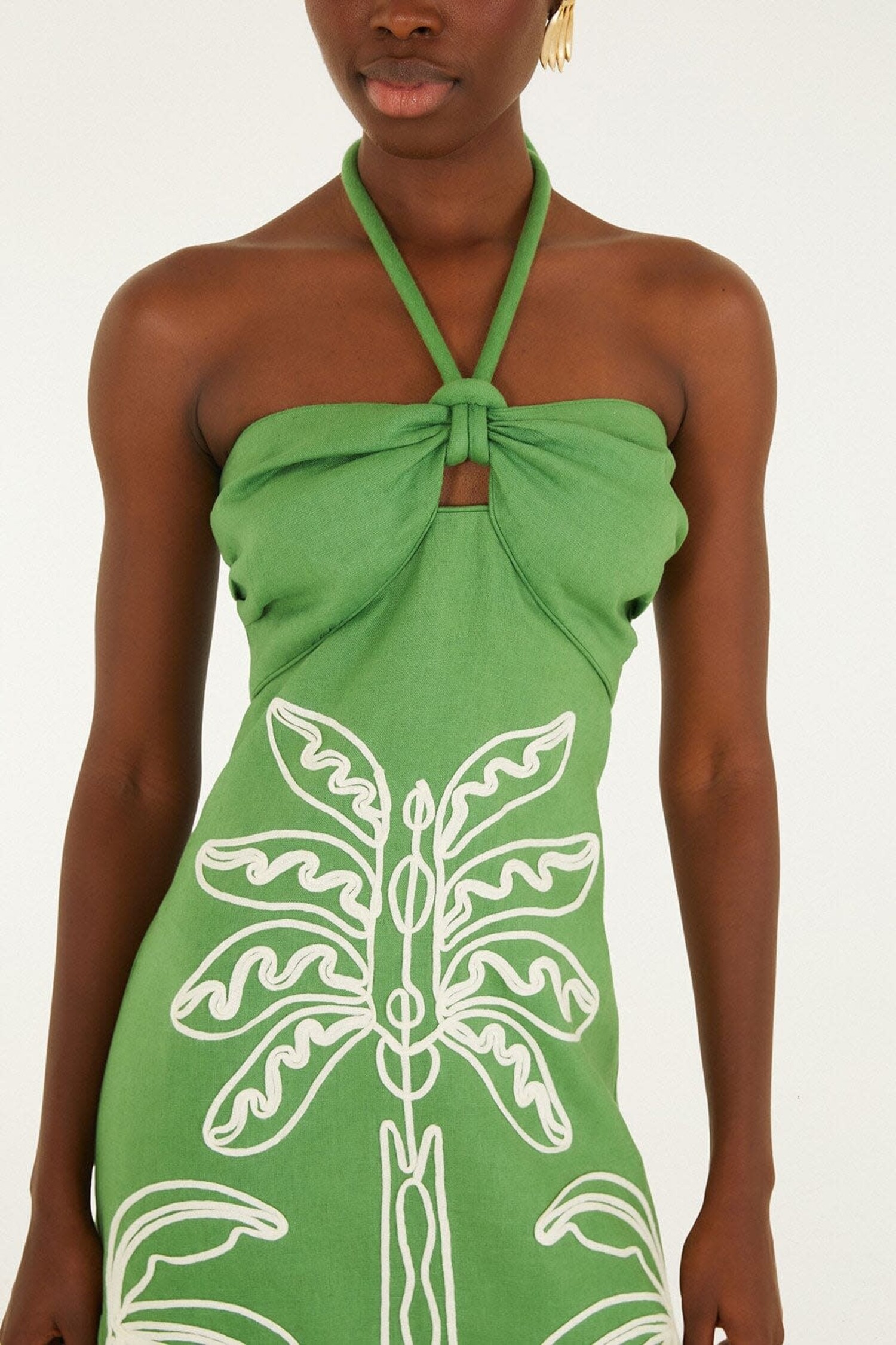 palm tree embroidered dress Farm Rio Embroidered Palm Tree Dress