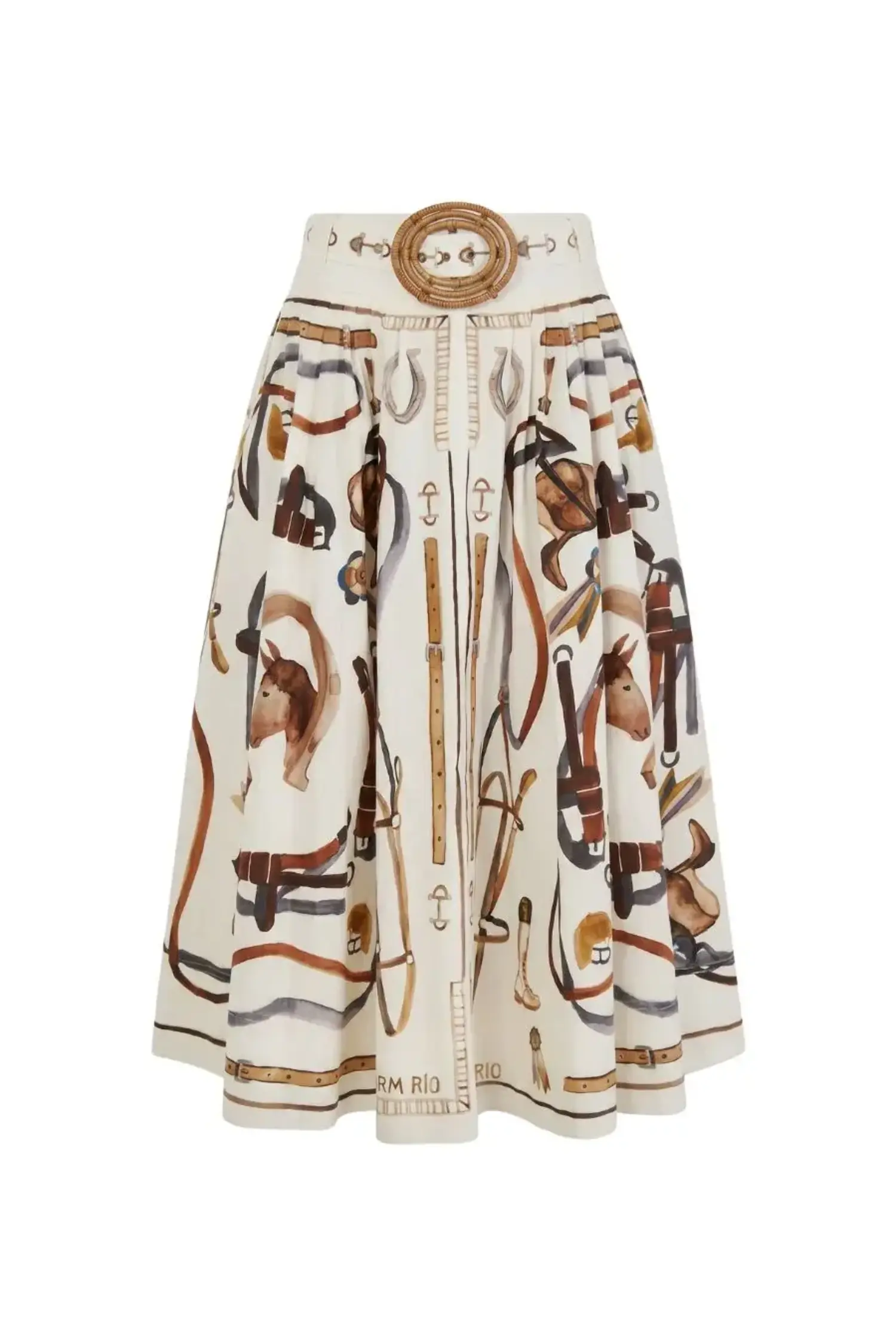 Farm Rio Equestrian Scarf Skirt - Tulips in Little Rock