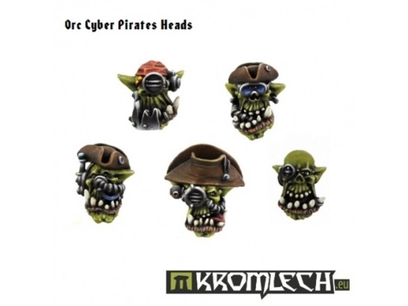 Kromlech Orc Cyber Pirates Heads