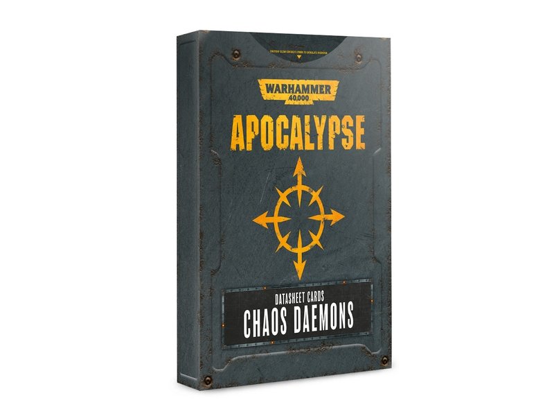 Games Workshop Apocalypse Chaos Daemon Datasheet Cards