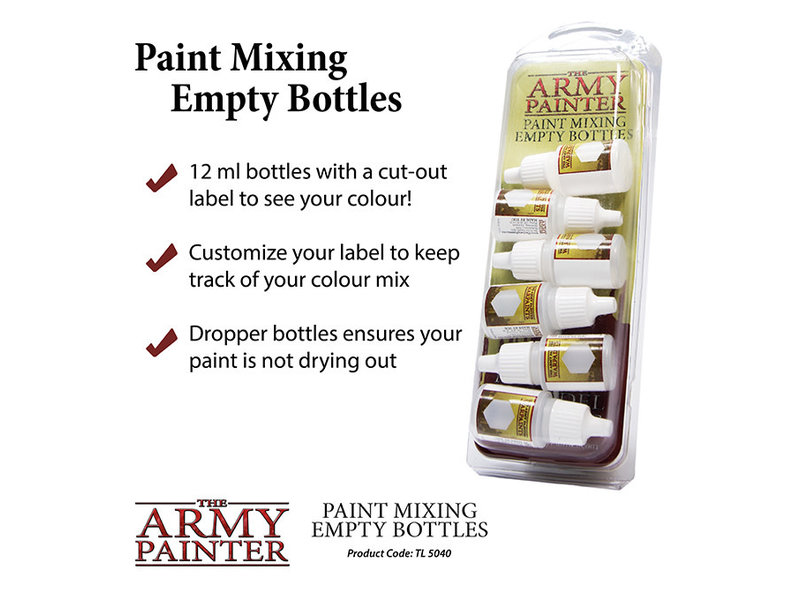 The Army Painter Paint Mixing Empty Bottles