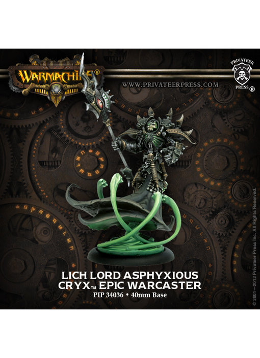 Cryx Lich Lord Asphyxious Epic Warcaster - PIP 34036