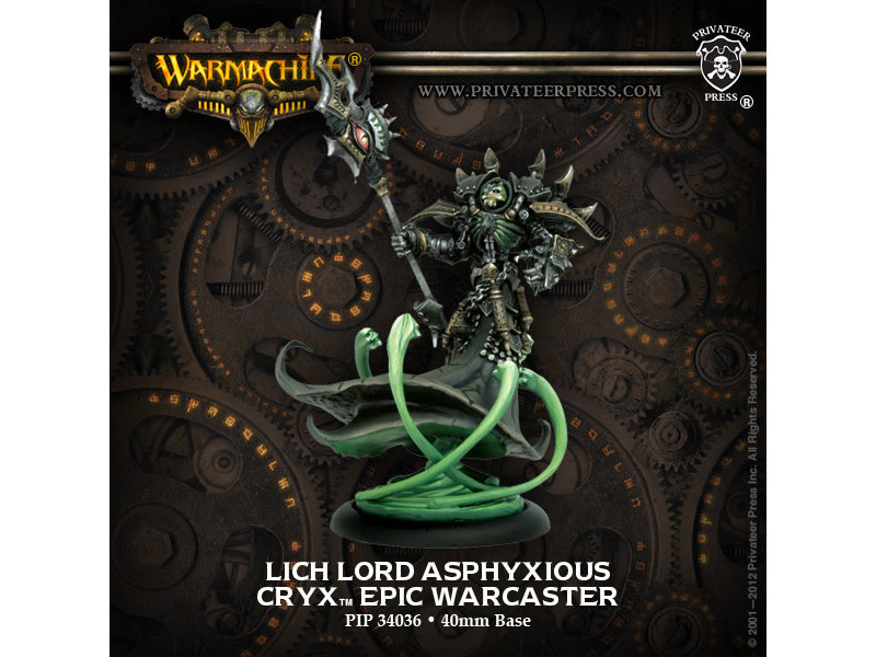 Cryx Lich Lord Asphyxious Epic Warcaster - PIP 34036