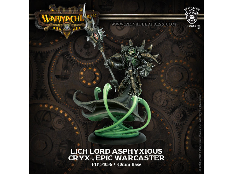 Privateer Press Cryx Lich Lord Asphyxious Epic Warcaster - PIP 34036