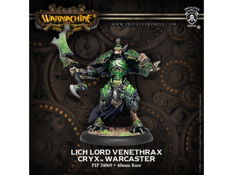 Privateer Press Cryx Lich Lord Venethrax Warcaster - PIP 34069