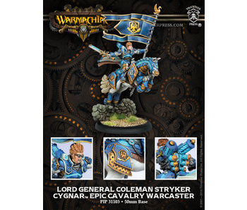 Cygnar Lord General Stryker Cavalry Epic Warcaster - PIP 31103