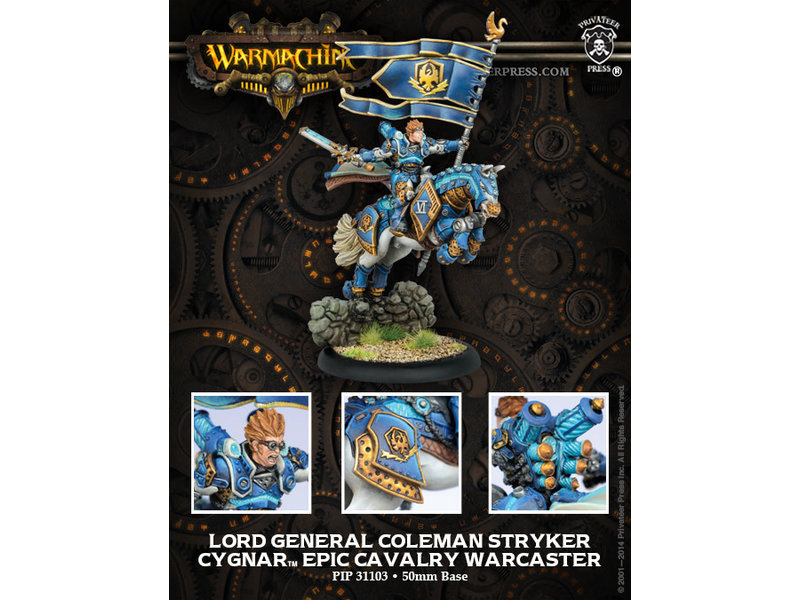 Privateer Press Cygnar Lord General Stryker Cavalry Epic Warcaster - PIP 31103