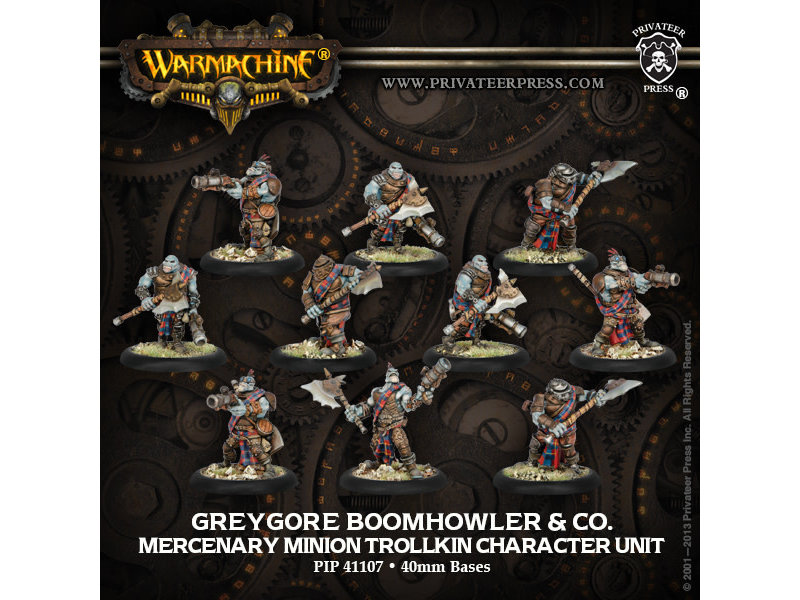 Privateer Press Mercenary GreygoreBoomhowler & Co Trollkin Unit - PIP 41107