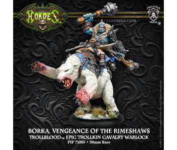 Trollbloods Borka, Veng of The Rimeshaws Epic Cavalry Warlock - PIP 71085