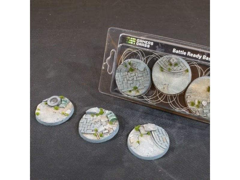 Gamer's Grass Urban Warfare Bases Round 50mm (x3)