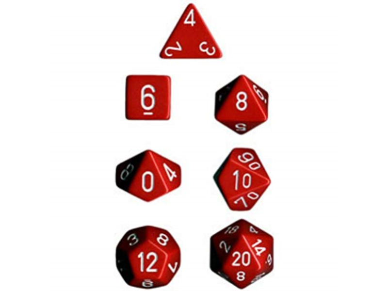 Chessex Chessex Opaque 7-Die Set Red / White