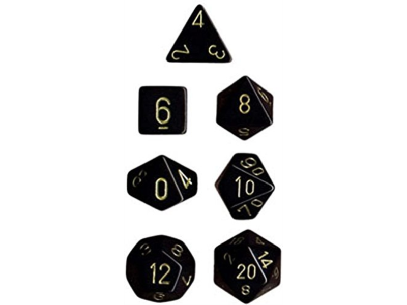 Chessex Chessex Opaque 7-Die Set Black / Gold