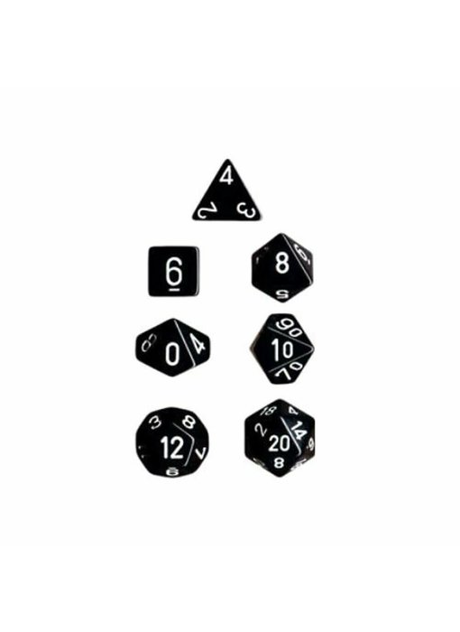 Chessex Opaque 7-Die Set Black / White