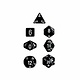 Chessex Opaque 7-Die Set Black / White