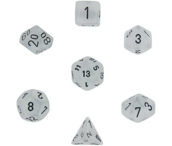 Chessex Frosted 7-Die Set Clear / Black