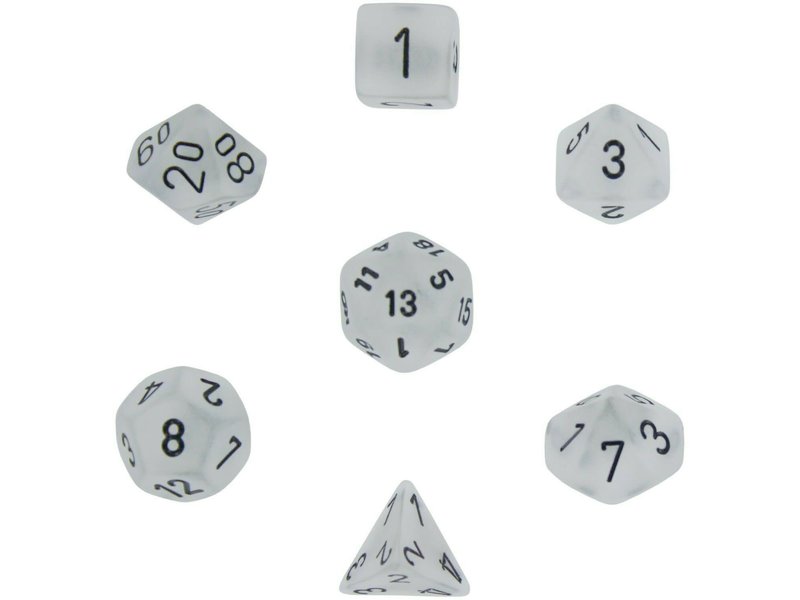 Chessex Chessex Frosted 7-Die Set Clear / Black