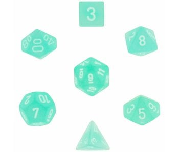 Chessex Frosted 7-Die Set Teal / White