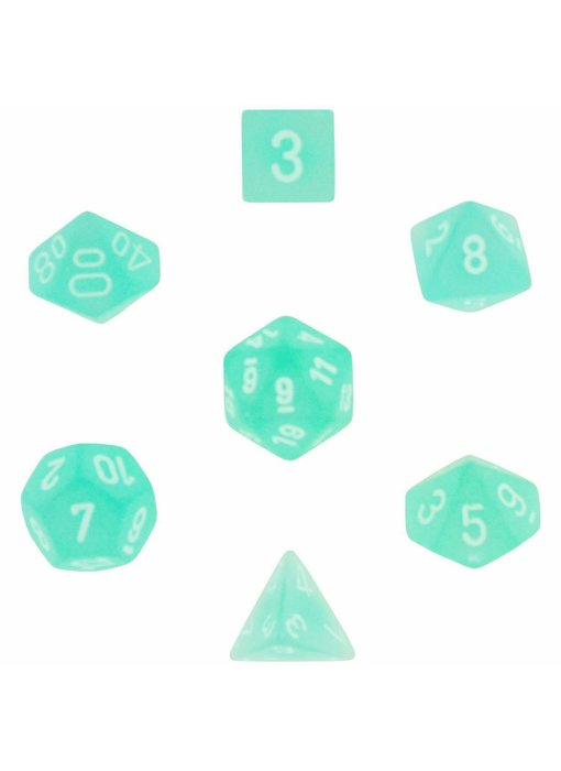 Chessex Frosted 7-Die Set Teal / White