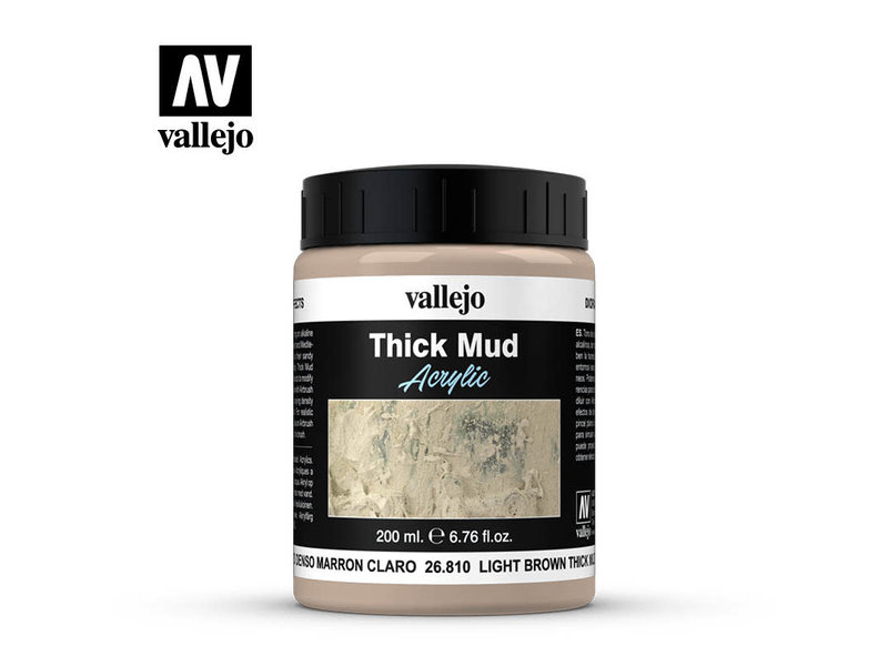 Vallejo Thick Mud Textures Light Brown Thick Mud (26.810) (200ml)