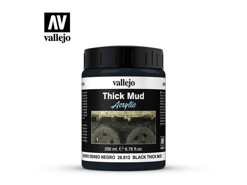 Vallejo Thick Mud Textures Black Thick Mud (26.812) (200ml)