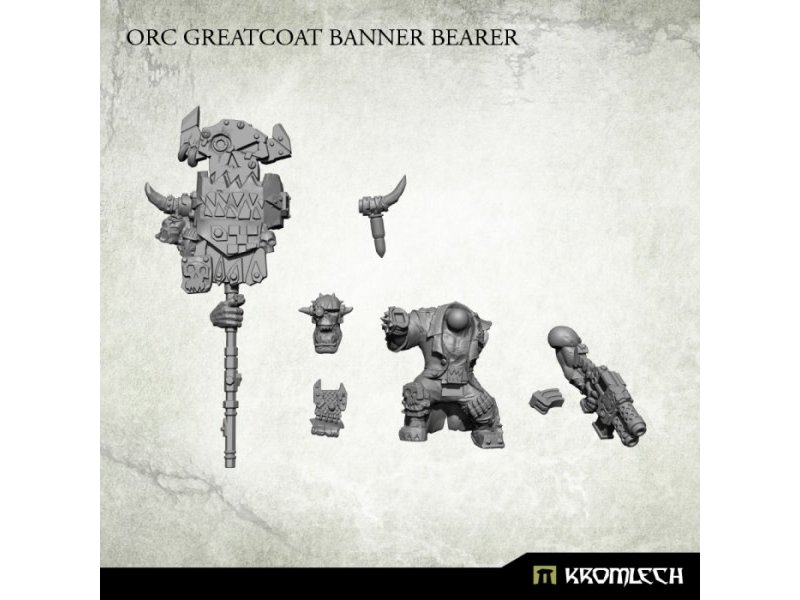 Kromlech Orc Greatcoat Banner Bearer