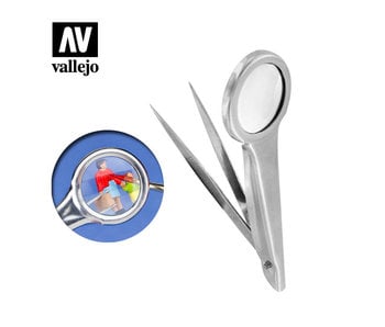 Vallejo Tweezers With Magnifier (T12001)