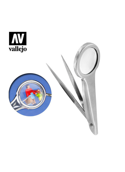 Vallejo Tweezers With Magnifier (T12001)