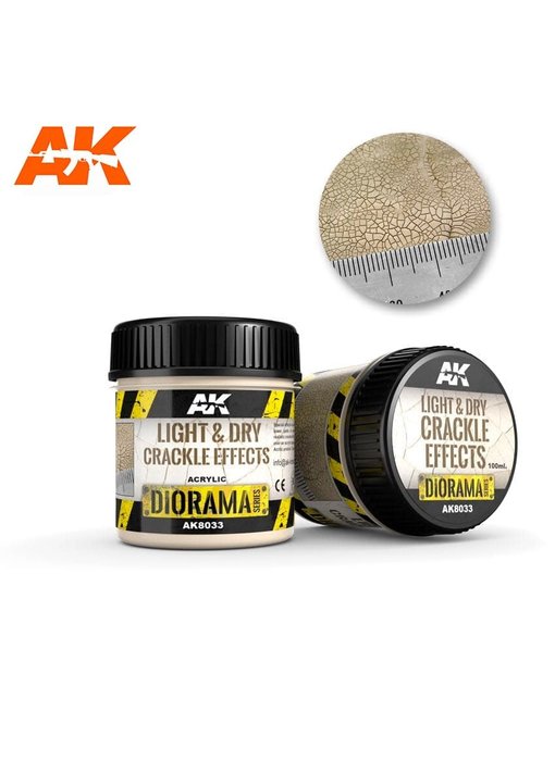 AK Interactive Light & Dry Crackle Effects - 100ml (Acrylic)
