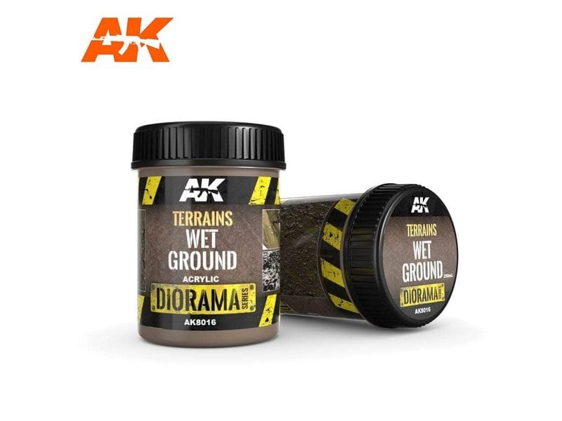 AK Interactive AK Interactive Terrains Wet Ground - 250ml (Acrylic)