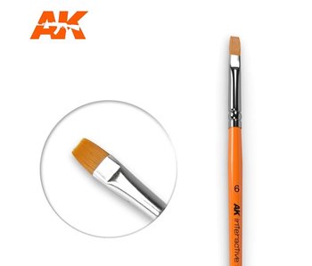 AK Interactive Flat Brush 6 Synthetic