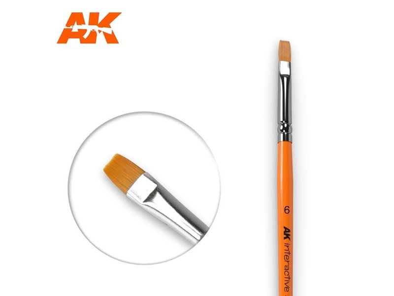 AK Interactive AK Interactive Flat Brush 6 Synthetic
