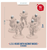 Artel W Miniatures ARTEL Helmeted Heads with Hazmat Masks