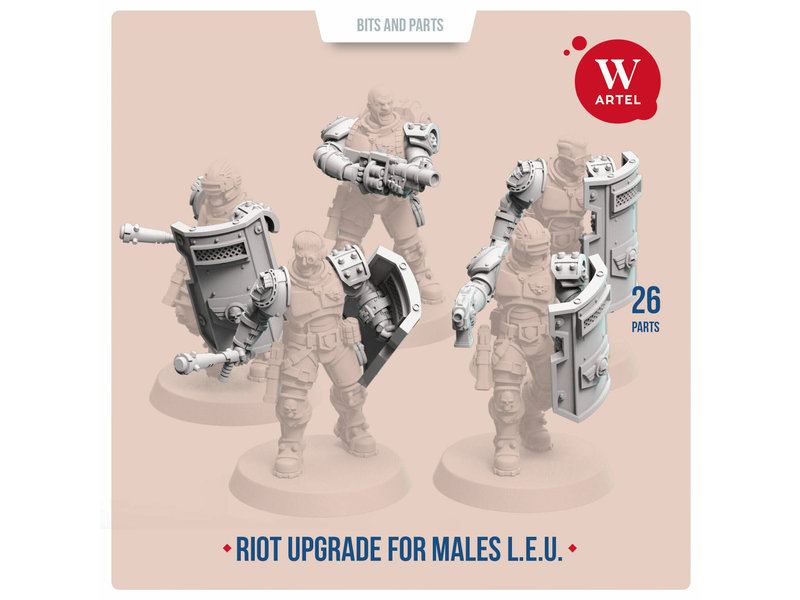 Artel W Miniatures ARTEL Law Enforcement Unit Riot Contol upgrade kit for males (AW-016)