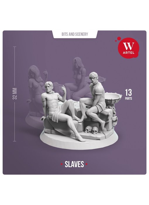 ARTEL Pair of Male Slaves (with scenery) (AW-019)