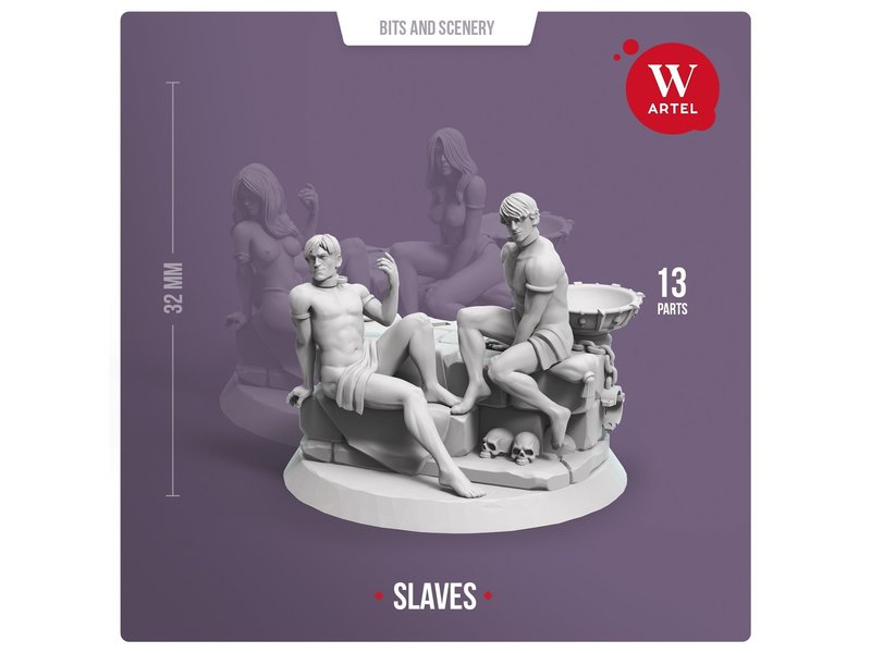 Artel W Miniatures ARTEL Pair of Male Slaves (with scenery) (AW-019)