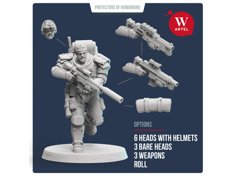 Artel W Miniatures ARTEL Scout and Recon Squad (5 scouts) 28mm scale (AW-024)