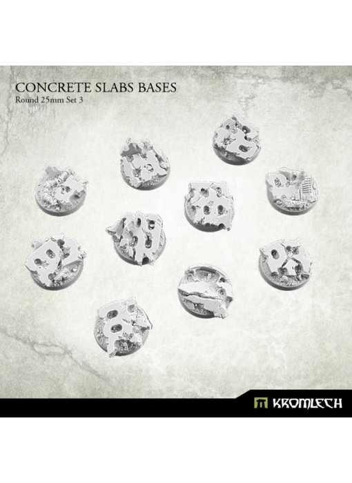 Concrete Slabs Round 25mm Set 3 (10)