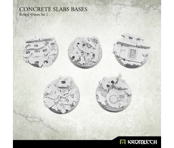 Concrete Slabs Round 40mm Set 2 (5)