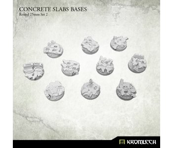 Concrete Slabs Round 25mm Set 2 (10)