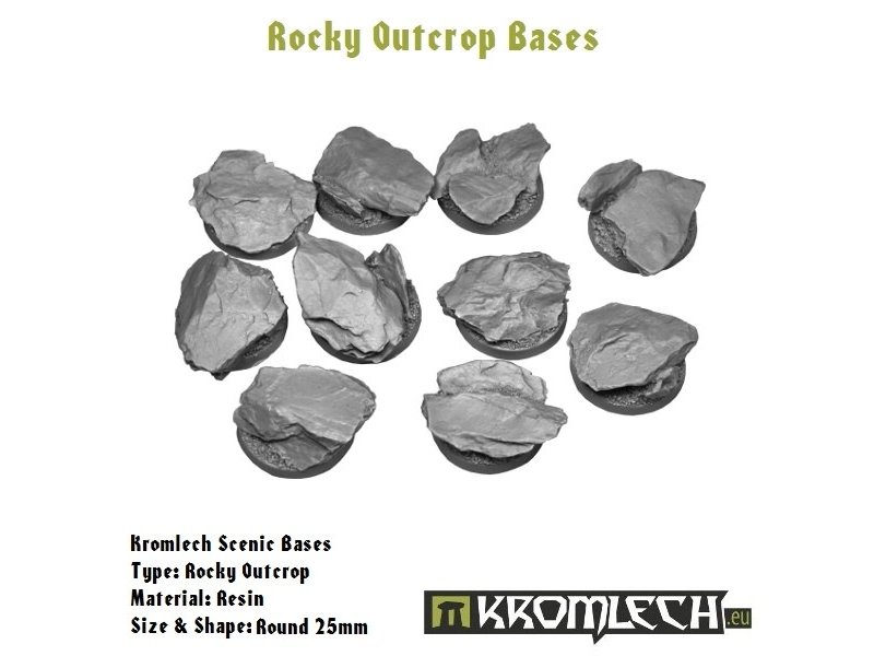 Kromlech Rocky Outcrop Round 25mm (10)