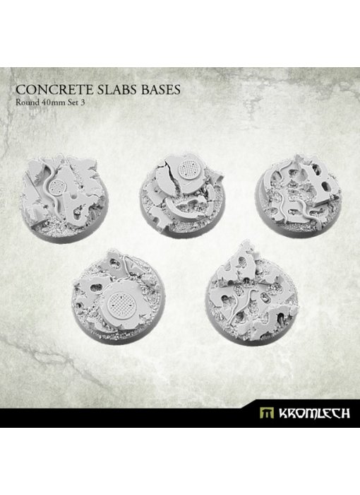 Concrete Slabs Round 40mm Set 3 (5)