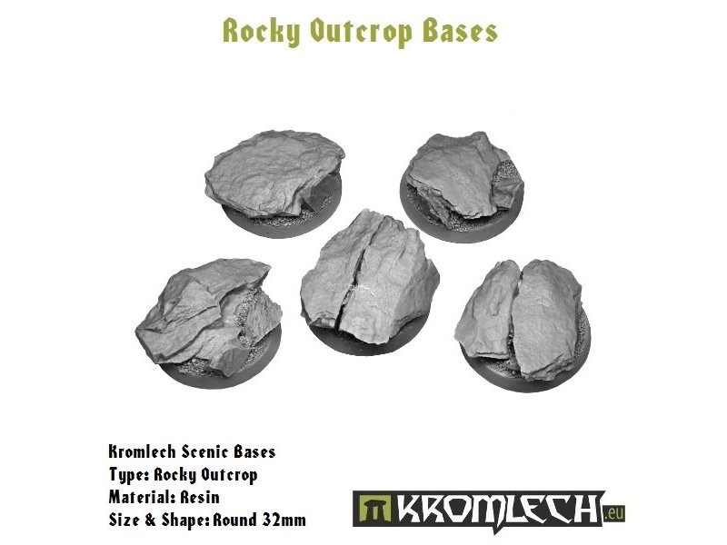 Kromlech Rocky Outcrop Round 32mm (5)