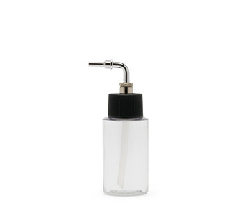 1oz Crystal Clear Bottle 1oz / 30ml Cylinder with Side Feed Adaptor Cap (IWATA-I4501S)