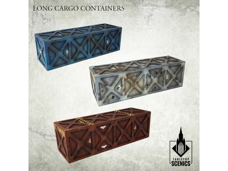 Kromlech Long Cargo Containers (3) [Gaming Series]