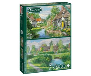 Puzzle Woodland Cottages Jumbo 611167 2 x 500 Piezas 