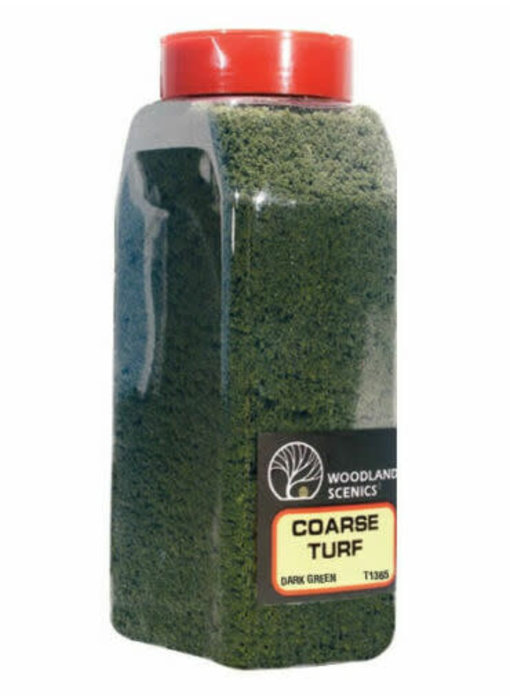 Woodland Scenics Shaker Turf - Coarse dark Green (32 Oz) T1365