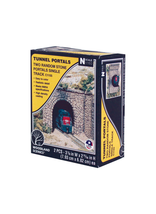 Woodland Scenics Tunnel Portal random Stone Single (N) (2/Pk) C1155